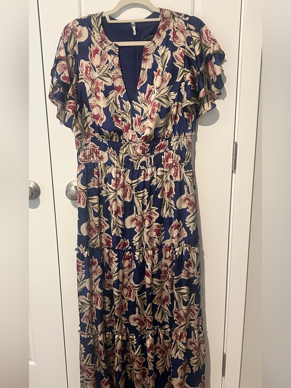 julia jordan Women's Printed Tiered-Short-Sleeve Dress Size 10 - Picture 3 of 8